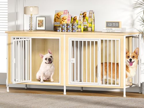 EasyCom 39.96" XL Wooden Large Dog Crate Furniture for Medium and Large Breed