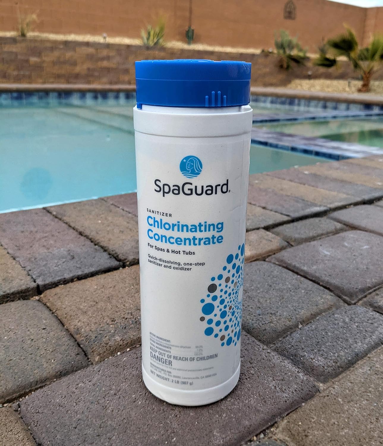 Standard Hot Tub Chemical Bundle with SpaGuard Chlorine, Enhanced Shock, Stain and Scale Control, Test Strips, Scum Absorber