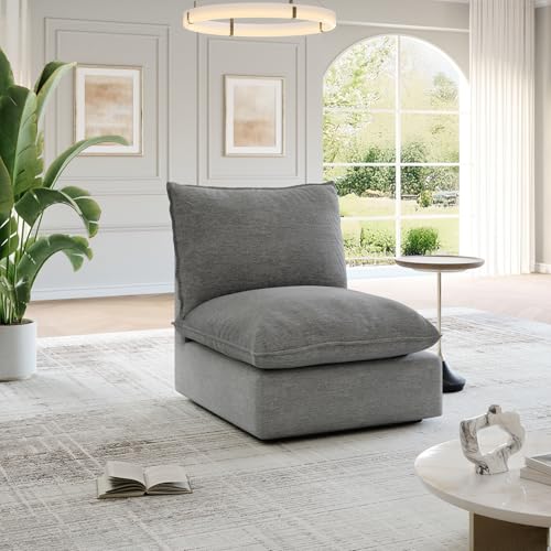Cloud Modular Sectional Sofa, Waterproof Down Filled Sectional Sofas, High Backrest V Shaped 5 Seater Sectional Couches for Living Room