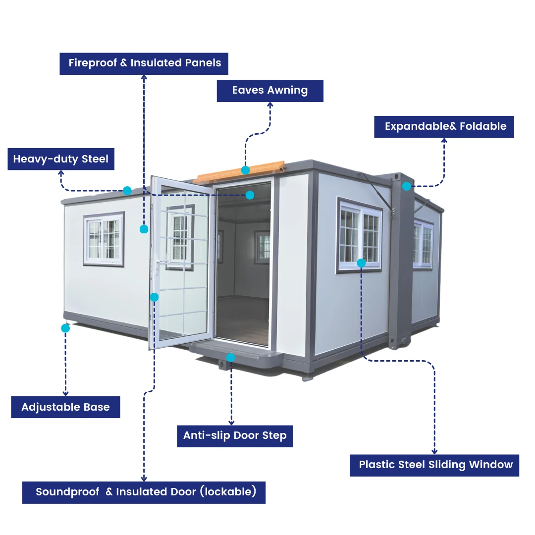 Tiny Home 15ft x 20ft, Expandable Prebuilt Home - Curated Treasures Market