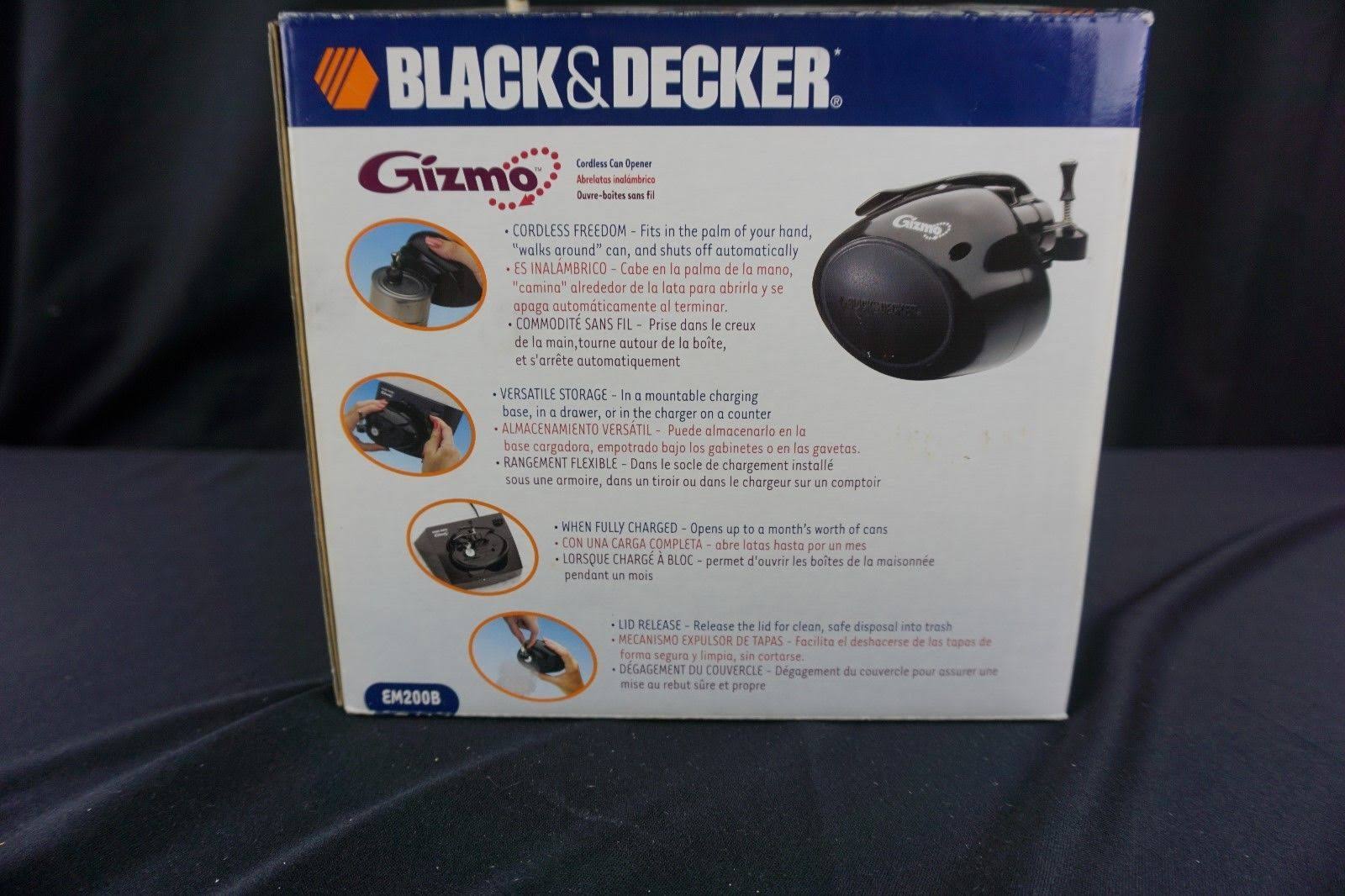 Black u0026 Decker GC200B Gizmo Electric Can Opener, Black