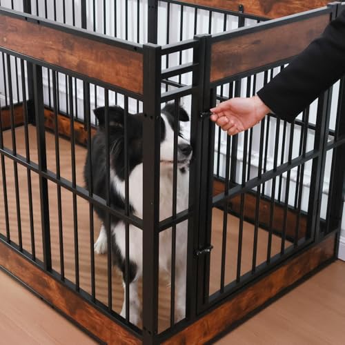 Dog Playpen, 31.5" Height Dog Pen Indoor, Heavy Duty, Safe and Sturdy, Furniture Style Puppy Pen