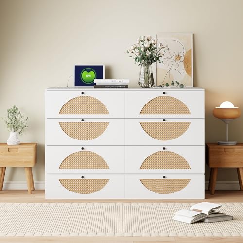 Harper & Bright Designs Full Size Murphy Bed Cabinet Wall Bed Chest with USB