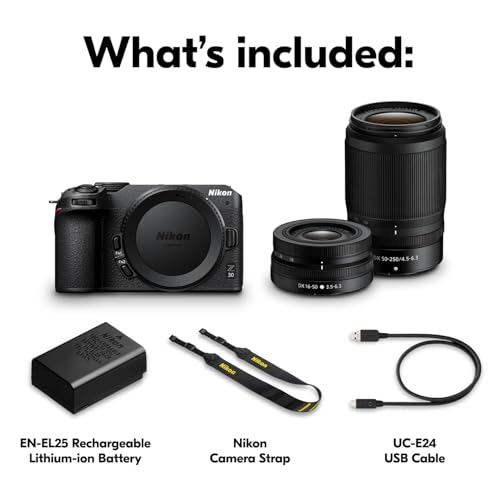 Nikon Z 30 Compact and Lightweight Mirrorless Camera with NIKKOR 16-50mm Lens with Creator's Kit