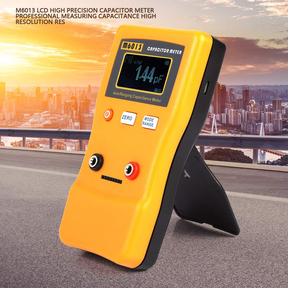 Capacitor Meter,M6013 LCD High Precision Capacitor Meter Professional Measuring Capacitance Resistance,Capacitor Tester