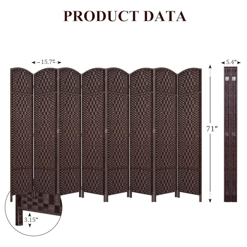 Room Divider, Room Dividers and Folding Privacy Screens, 16in Privacy Screen, 6 Panel Temporary Wall Partitions, 6ft Space Separation Panel Screen