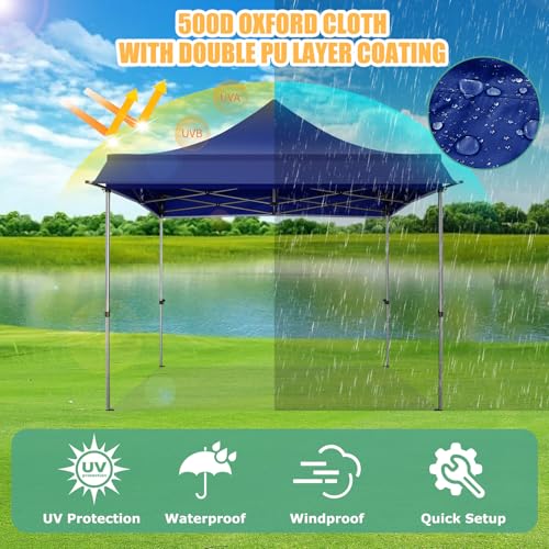COBIZI 10x10 Pop Up Canopy Tent with Awning