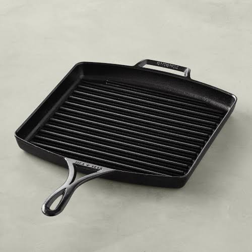 Lodge Blacklock Triple Seasoned Cast Iron Square Grill Pan, 12x22 | Williams Sonoma