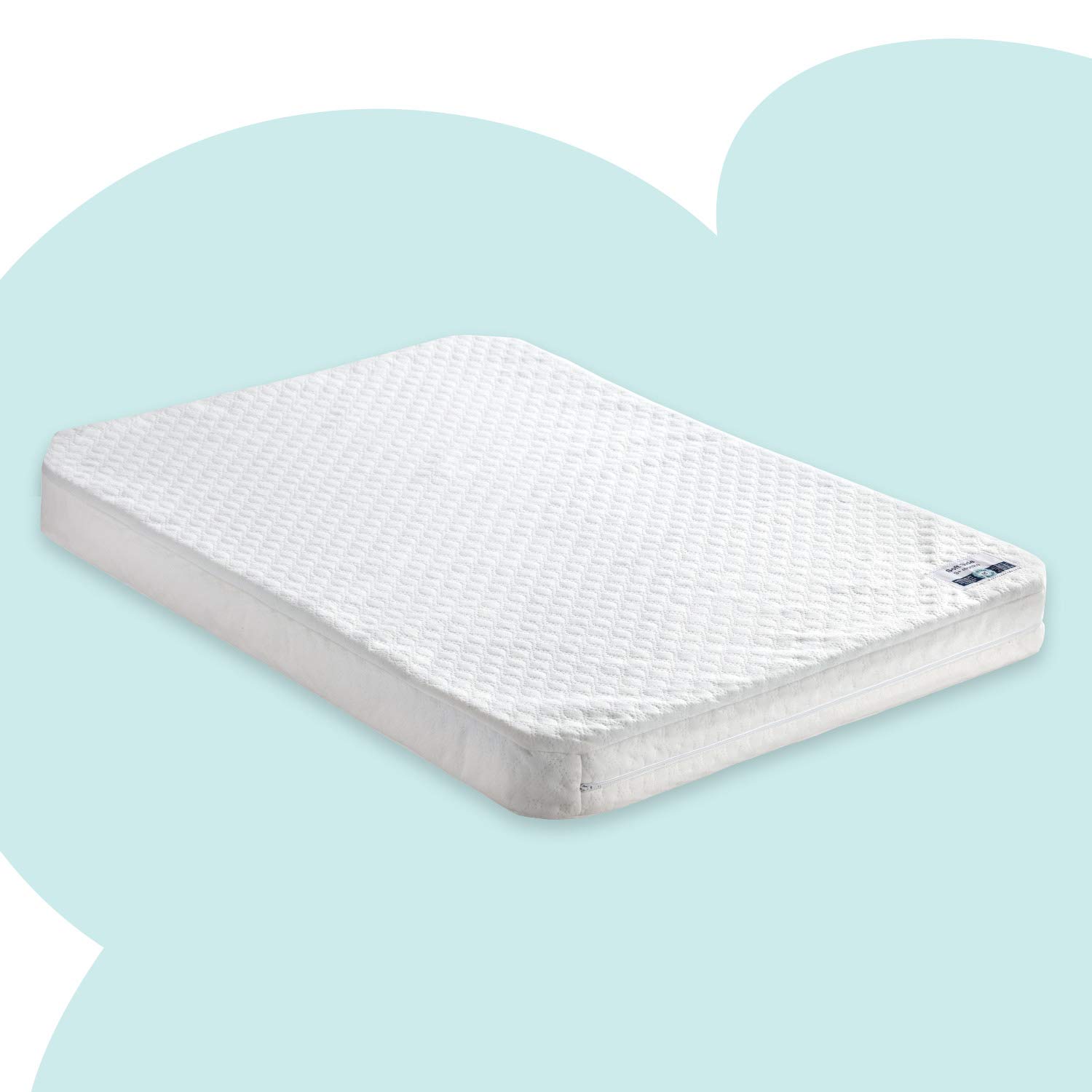 hiccapop Tri-Fold Travel Mattress [Exclusively Fits 4moms Breeze GO Portable Travel Playard & Breeze Plus Playard ONLY] | Dual Sided w/Firm Side (for
