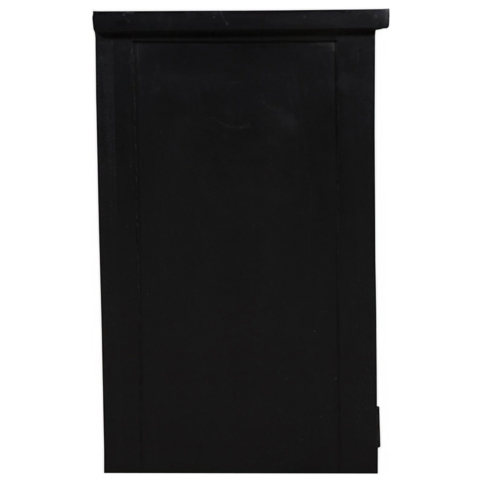 Pemberly Row Contemporary Solid Wood Sideboard in Black Finish