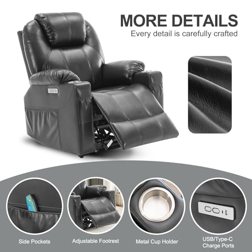 Electric Power Lift Recliner Chair with Heat & Massage for Elderly