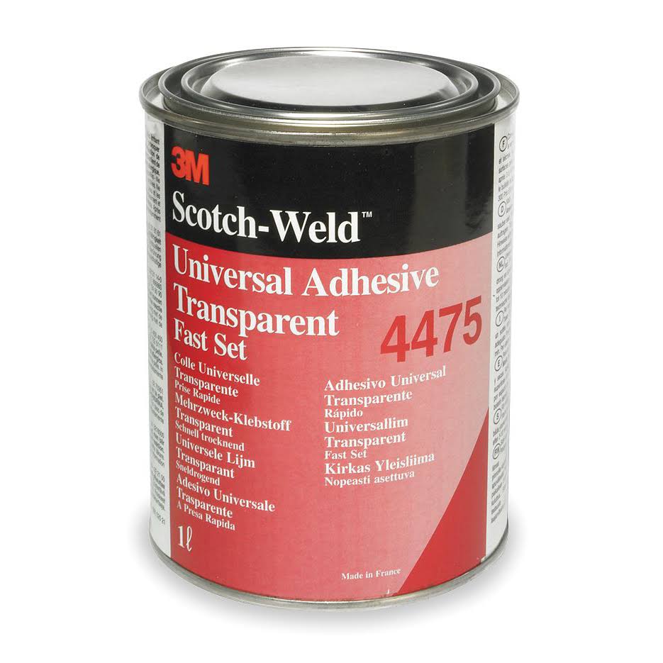 3M 4475 Clear Industrial Plastic Adhesive, 1 Quart
