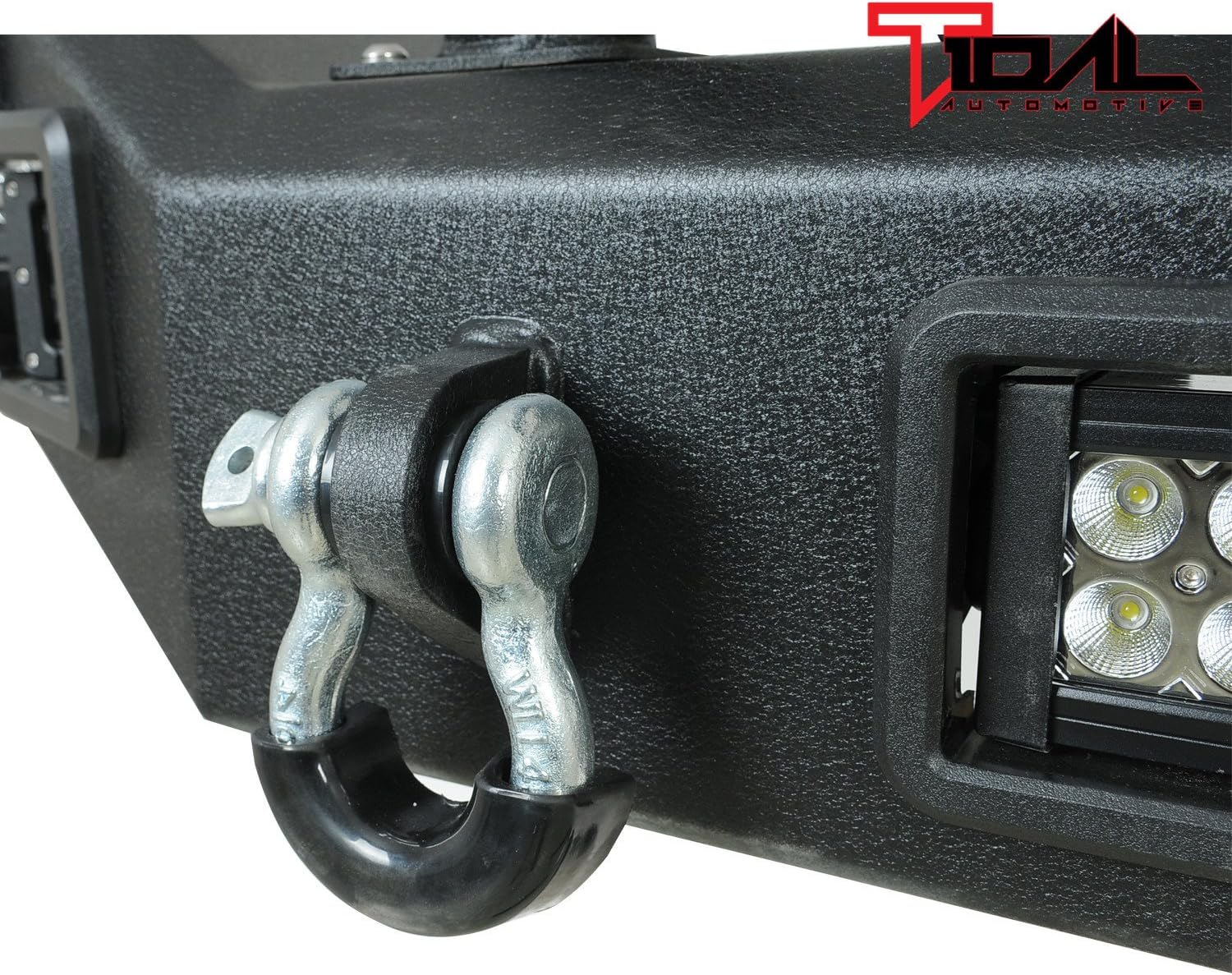 Tidal LED Front Bumper with Winch Plate Offroad Fit for 07-18 Wrangler JK
