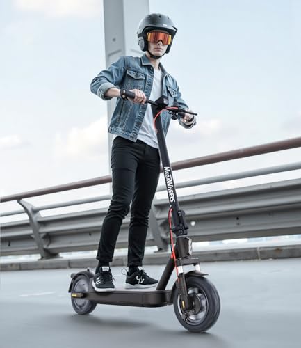 MEGAWHEELS Electric Scooter for Adults, 14/19/28 Miles Long Range,15.5/20 Mph Top Speed, Front Dual Supsension Electric Scooter with Cruise Control