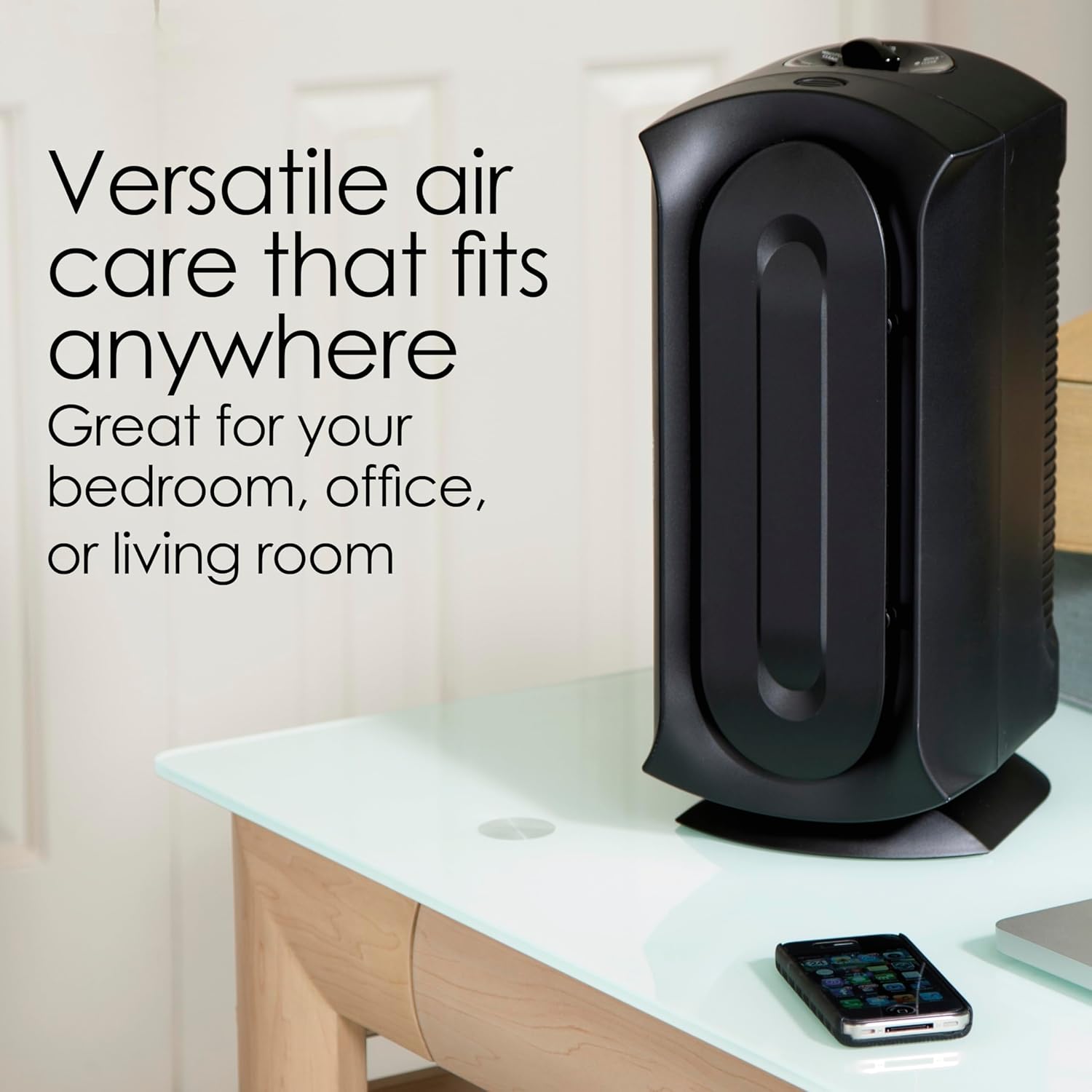 Hamilton Beach TrueAir Air Purifiers with Reusable 99% HEPA Grade Filter, 160 sq ft, Black and White