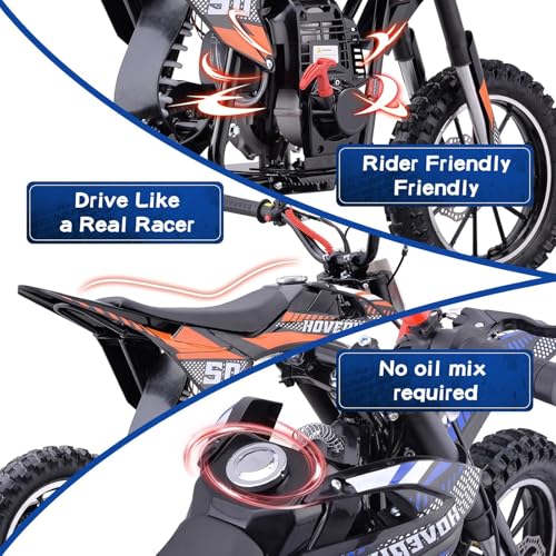 Superrio 49CC 2-Stroke Gas Power Mini Dirt Bike Dirt Off Road Motorcycle (Red)