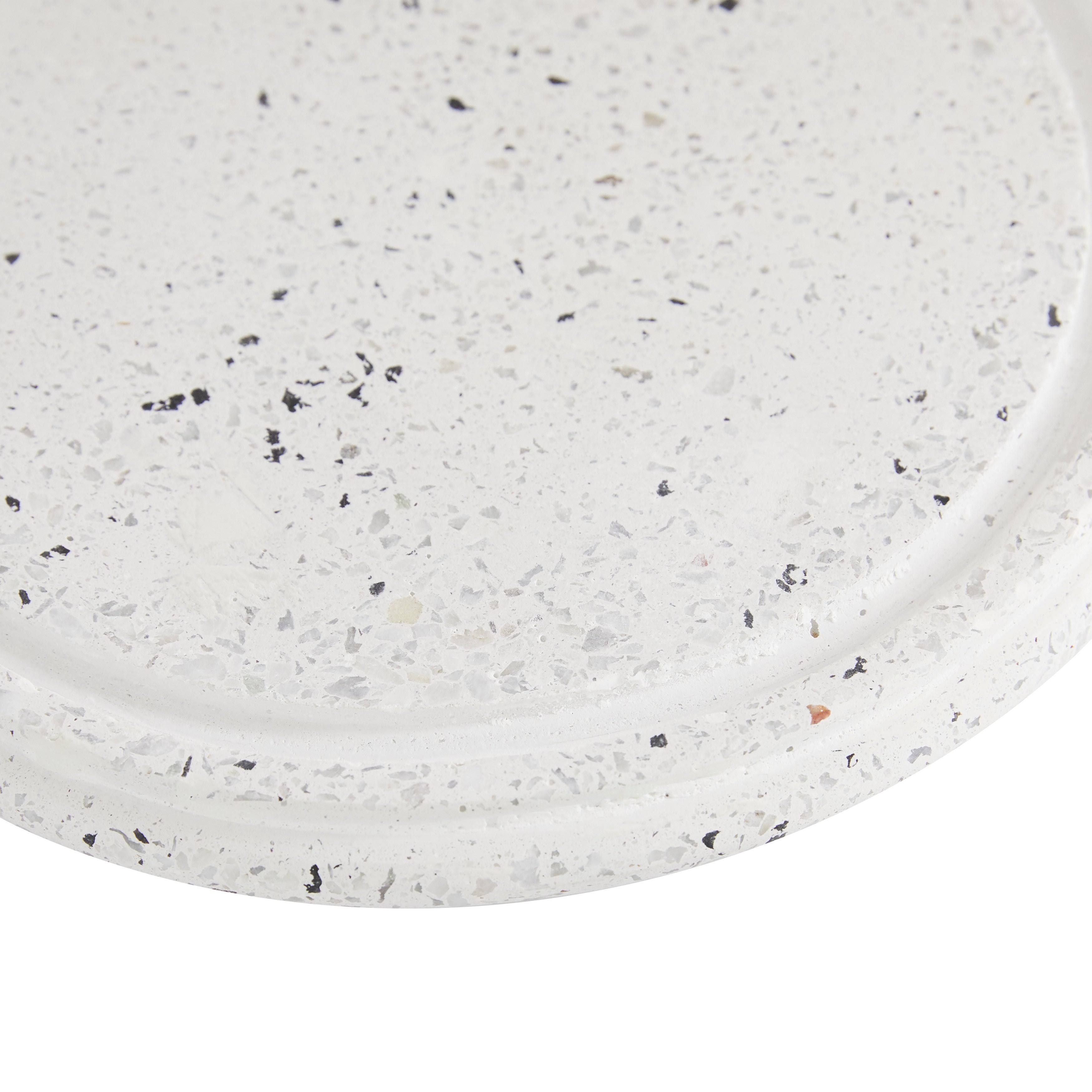 Zimlay White Stoneware and Glass Contemporary Cake Stand with Cloche 24819