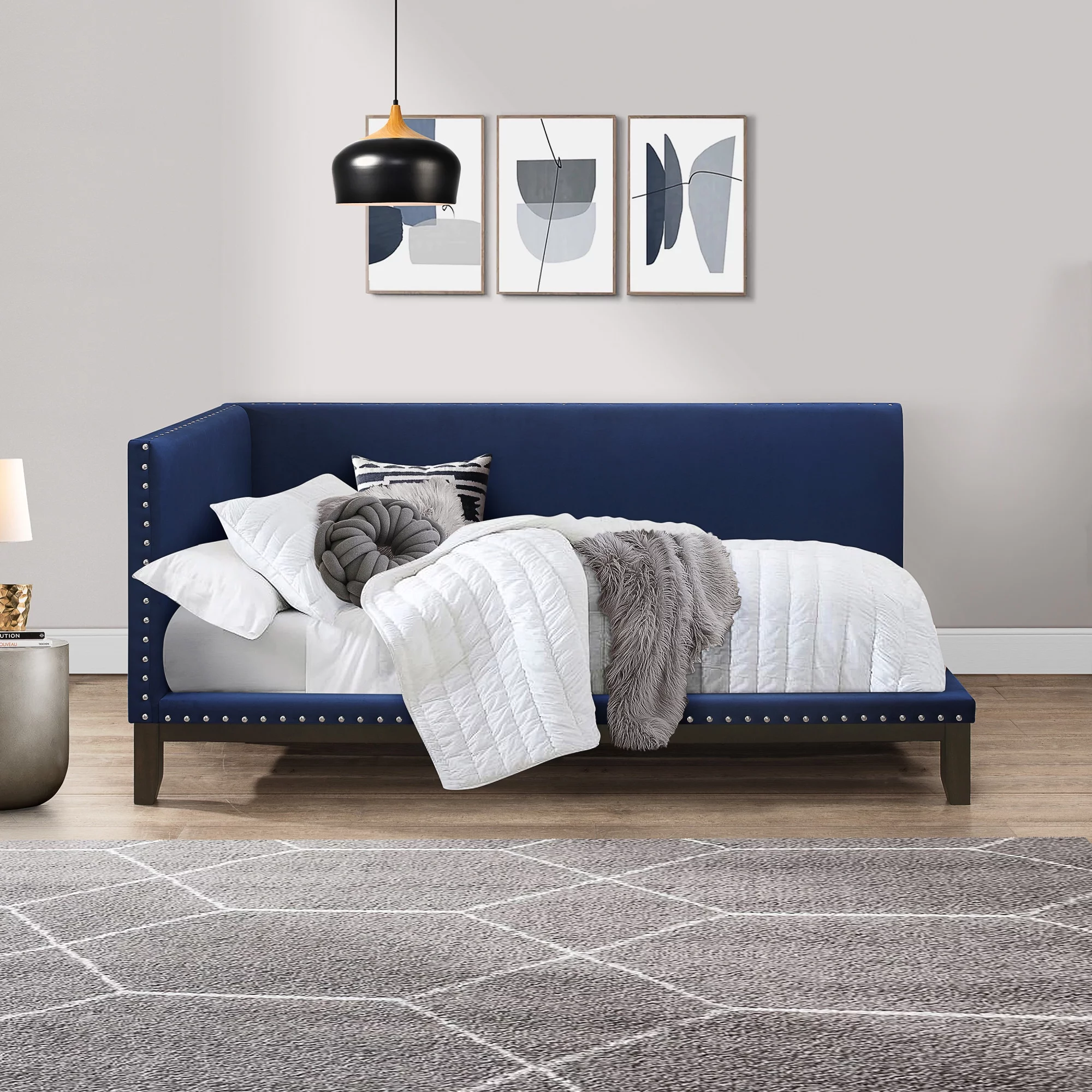 Tranquility Upholstered Daybed, Sapphire Navy