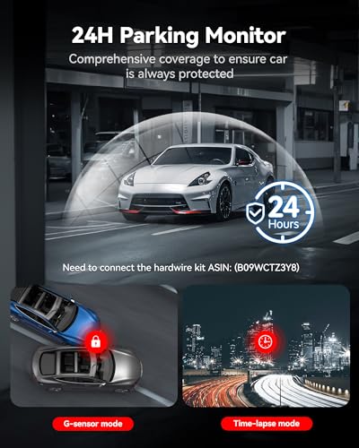 REDTIGER 4K Dash Cam Front and Rear, STARVIS 2 Sensor, Touch Screen 3.18", 128GB Card Included, Voice Control, 5.8GHz WiFi Car Dash Camera, GPS