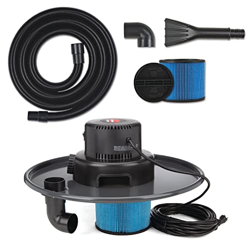 Shop-Vac 9700606 Heavy-Duty Industrial Wet Dry Vac Conversion Kit, Lid Mount for a 55 Gallon Drum, 1-1/2 Inch x 12 Foot Hose, 109 CFM, (1-Kit)