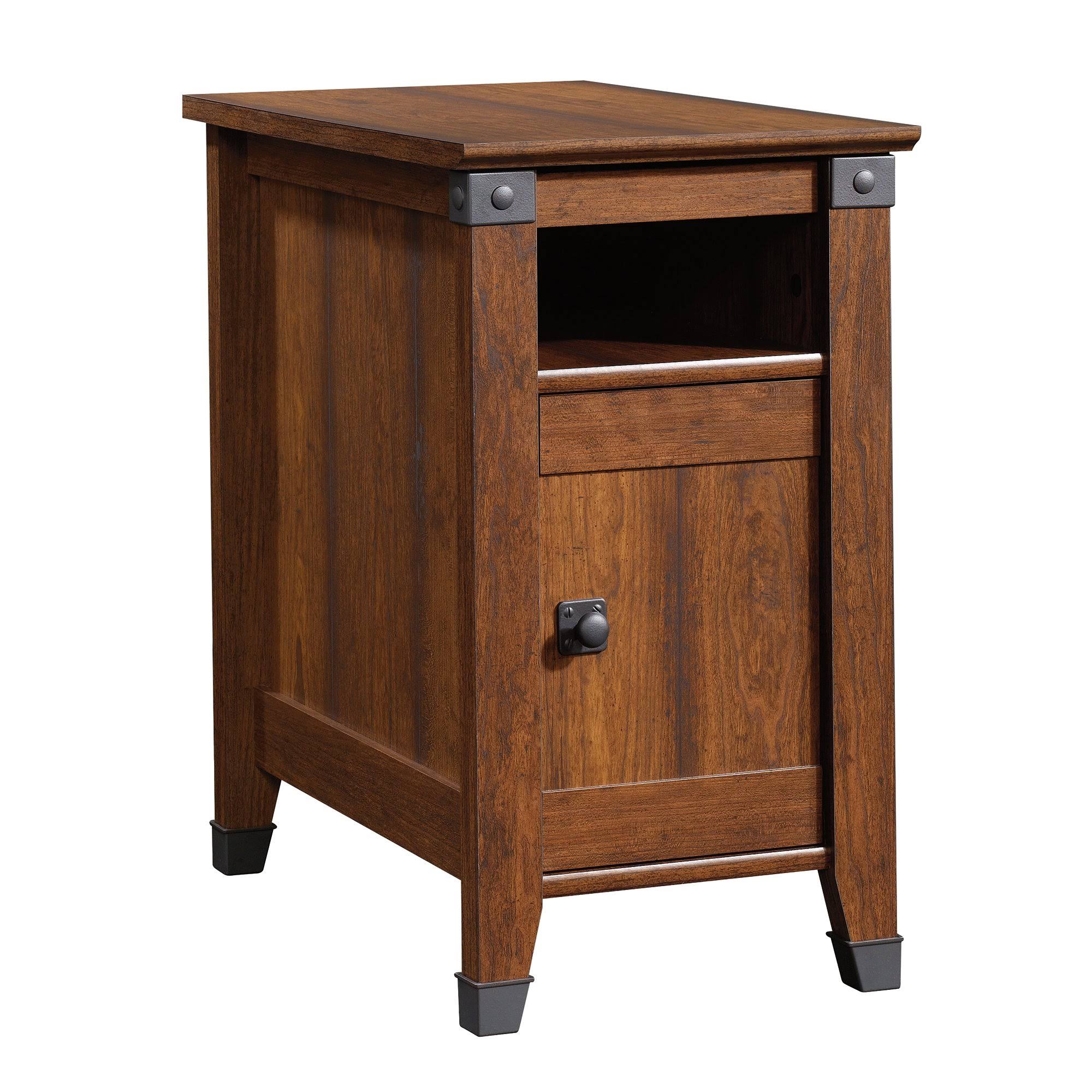 Sauder Carson Forge Side Table, Washington Cherry Finish