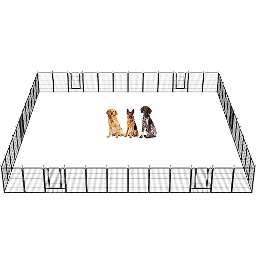 FXW Rollick Dog Playpen for Yard, RV Camping, 32 inch 16 Panels for Small and Medium Dogs│Patented