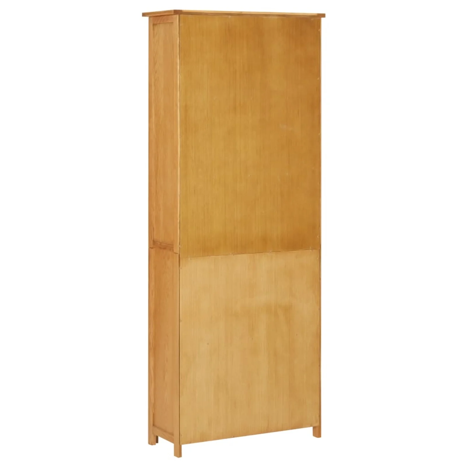 Dcenta Bookcase with 2 Wooden Doors Cabinet and Storage Shelves Oak Wood Book Display Cabinet Organizer for Living Room, Bedroom