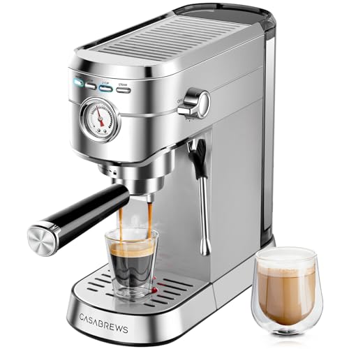 CASABREWS CM5418 Espresso Machine 20 Bar, Compact Espresso Maker with Steam Milk Frother