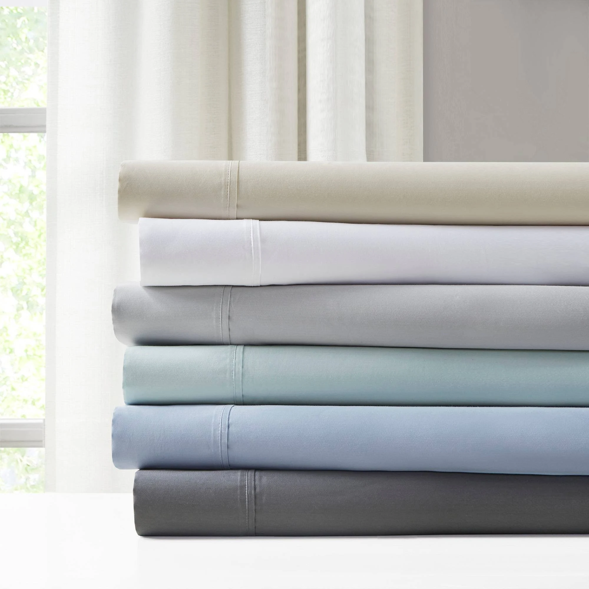 Madison Park - 1500 Thread Count Cotton Rich Sheet Set - Ivory - Cal King
