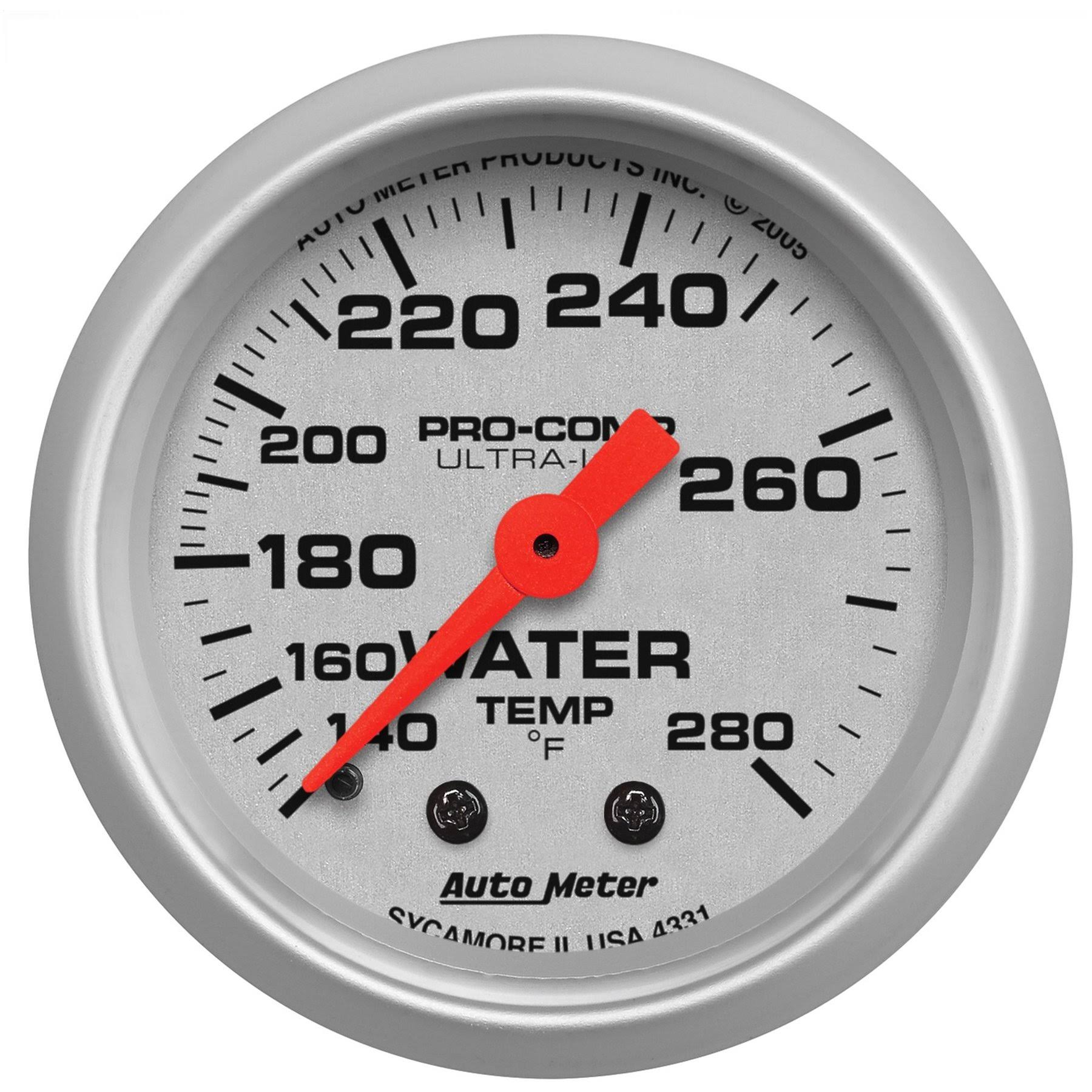 Auto Meter 4331 Ultra Lite Mechanical Water Temperature Gauge