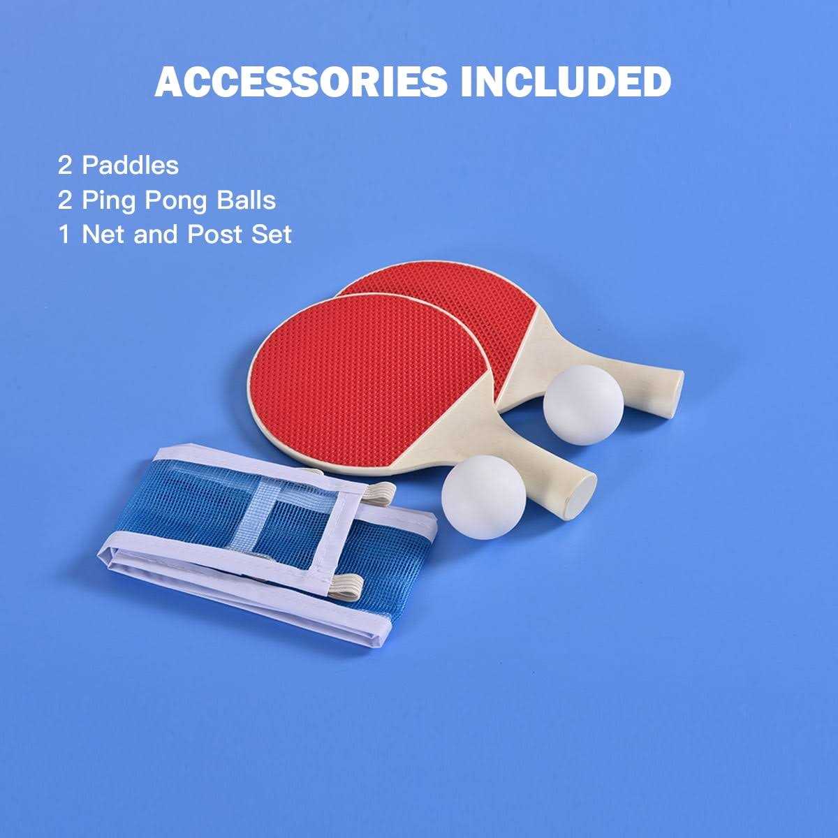 Costway 60 Portable Table Tennis Ping Pong Folding Table w/Accessories Indoor Game - Sports Supplies Online Store