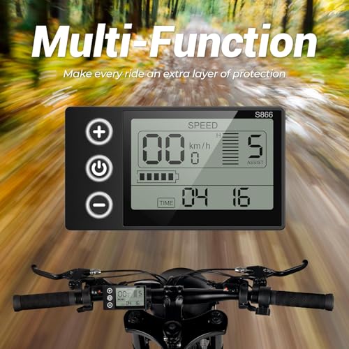 Geemax Electric Bike for Adults, 26" x 4.0 Fat Tire Ebike, 500W (Peak 750W) 36V 10.4Ah Lithium Battery Electric Bicycle, 25MPH, 21-Speed