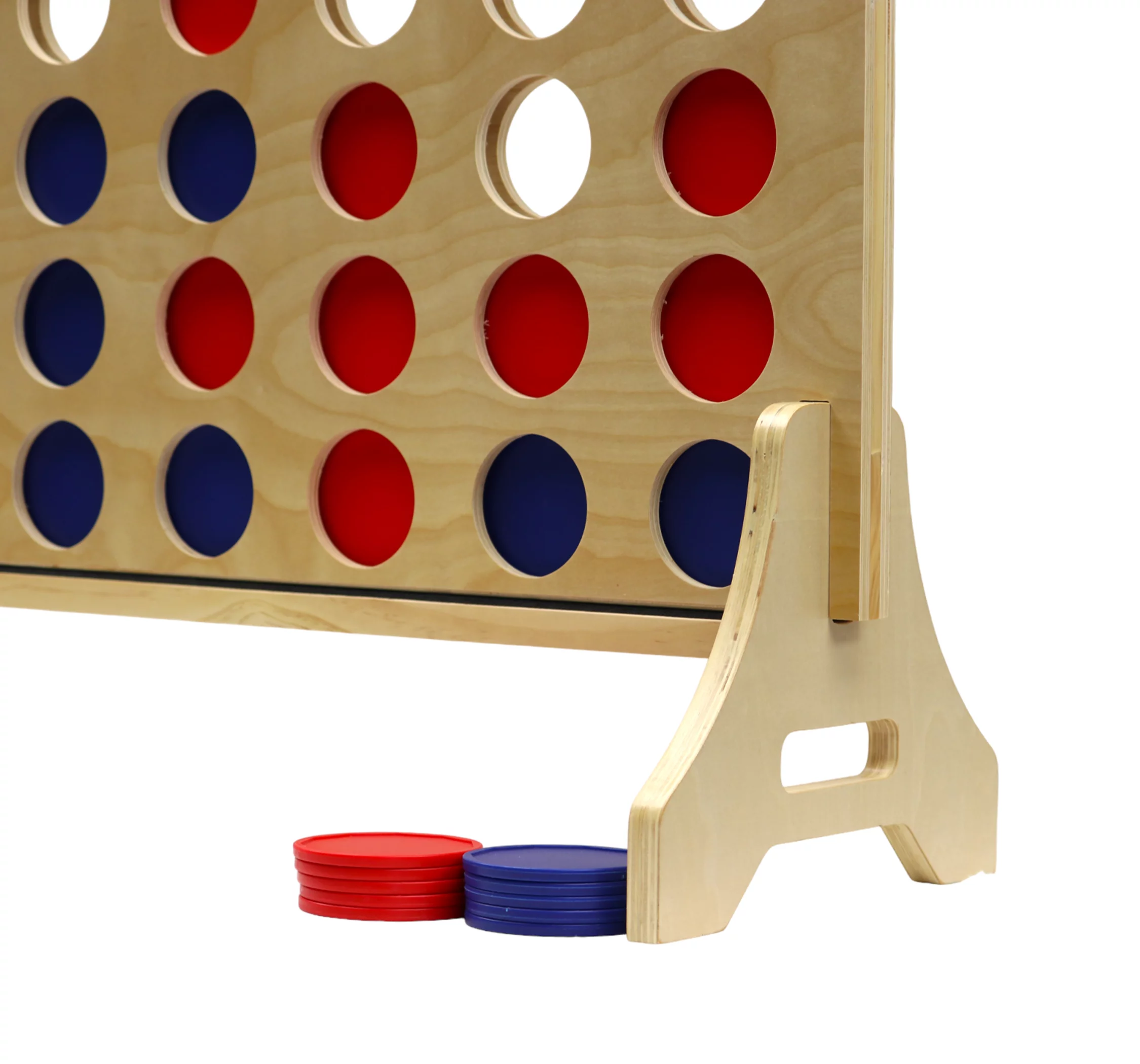 Tailgating Pros Premium Giant Four in a Row with Carrying Case - Jumbo Oversized Outdoor Yard Game - Connect Multiple Pucks in a Row to Win