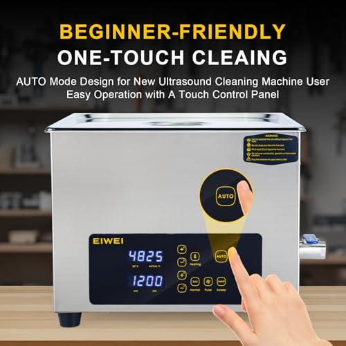 3L Ultrasonic Cleaner, One-Touch Cleaning, Heating, Dual-Frequency, Sweep Frequency, Touch Ultrasonic Cleaning Machine for Labs,Carburetor,Jewelry