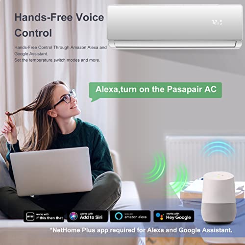 Pasapair Ductless Mini Split Air Conditioning System Multimode Split Air Conditioner With Installation Kit