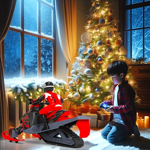 POCO DIVO Trail Blazer Snowmobile, 19” RC Tracked Snow Motorcycle Skimobile, 1/6 Racing Sports Motorbike