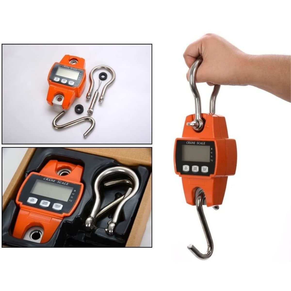 SellEton Portable Crane Scale Medium Duty | Hanging Scale Enclosure 600 lbs X 0.2 lb