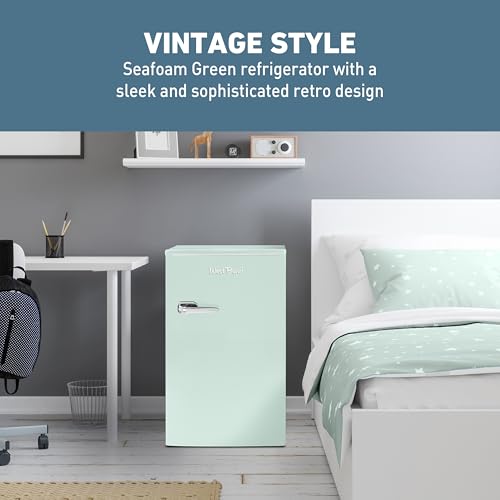 West Bend Mini Fridge with Freezer Retro-Styled for Home Office or Dorm