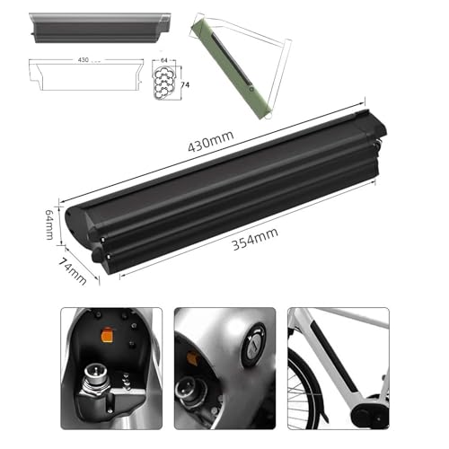 E-Bike Li-Ion Battery 36V Ebike Battery 10.4Ah 12Ah 13.6Ah Ebike Down Tube Battery for 350W 500W 750W 1000W Motor with Charger and Safety Lock LED