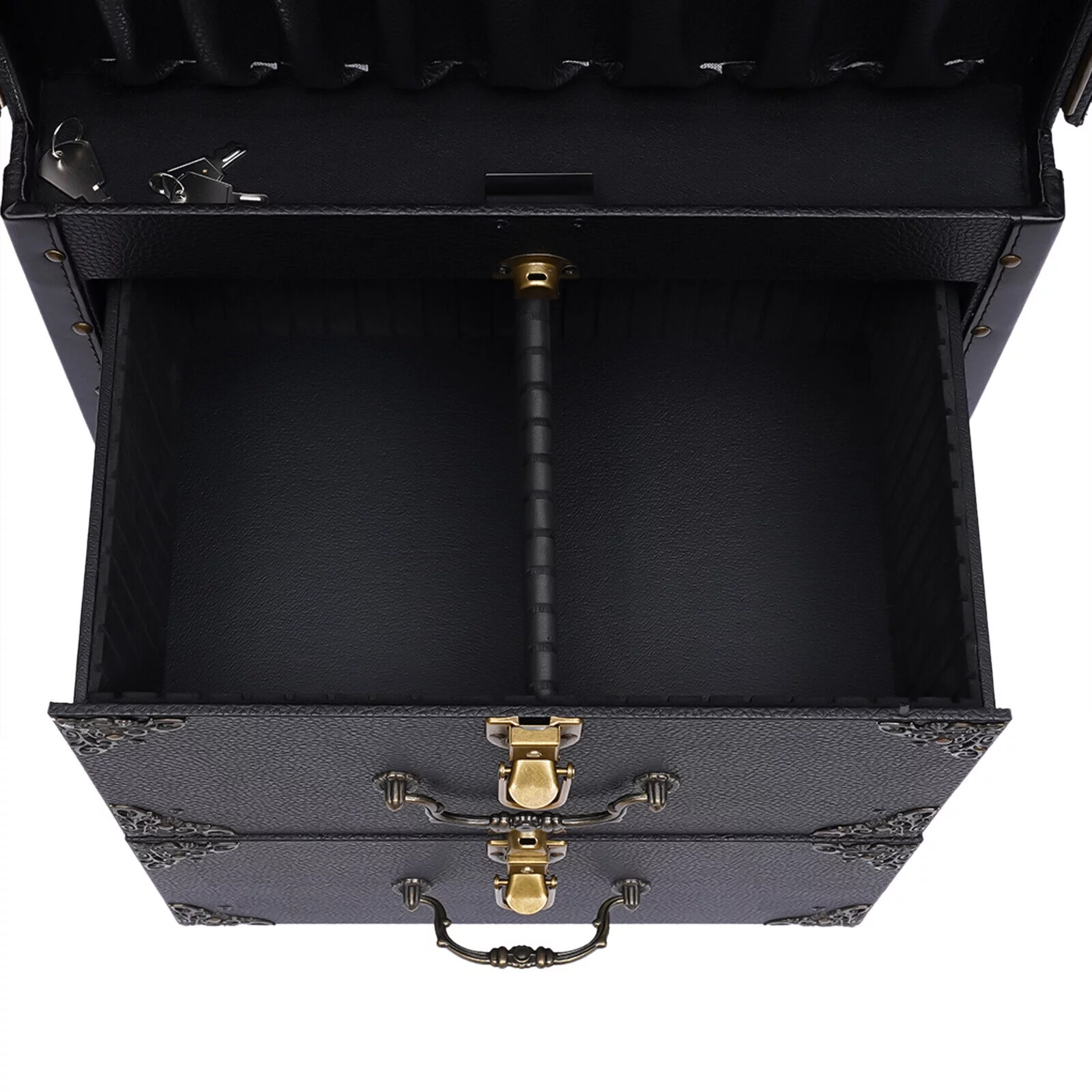 Miumaeov Portable Rolling Makeup Train Case Hairdressing Clipper Trimmer Display Suitcase Travel Organizer Beauty Salon Cosmetic Luggage Box