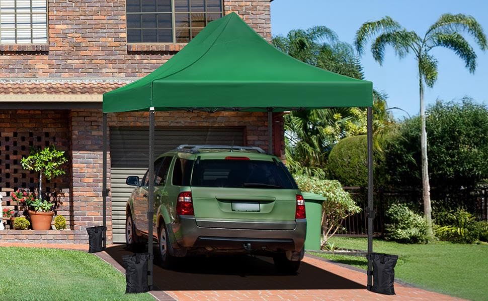 Yaheetech Heavy Duty Pop Up Canopy Tent, 10x20 Commercial Instant Shelter Tent for Wedding, Parties, Adjustable Outdoor Canopy with Wheeled Carry Bag