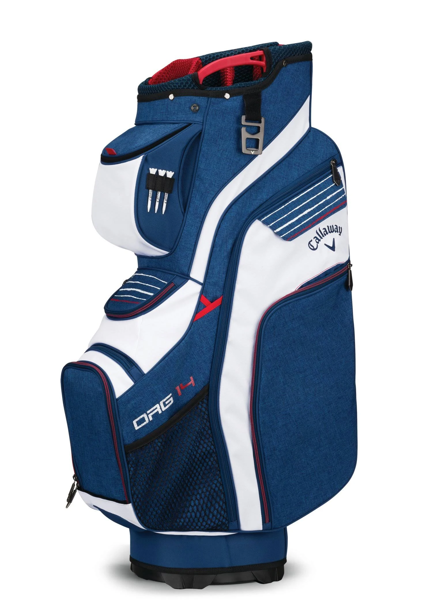 Callaway Org 14 Cart Bag - Red-Titanium-White