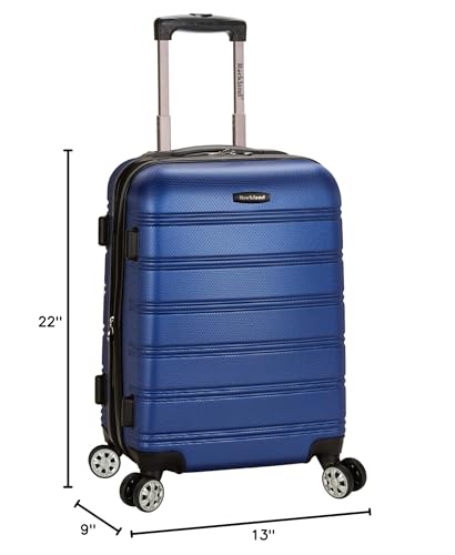 Rockland Melbourne Hardside Expandable Luggage with Spinner Wheels, 2TONEBLUE, 2 Piece (20/28)