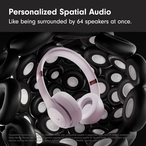 Beats Solo 4 - Wireless Bluetooth On-Ear Headphones, Apple & Android Compatible, Up to 50 Hours of Battery Life - Matte Black (Renewed)