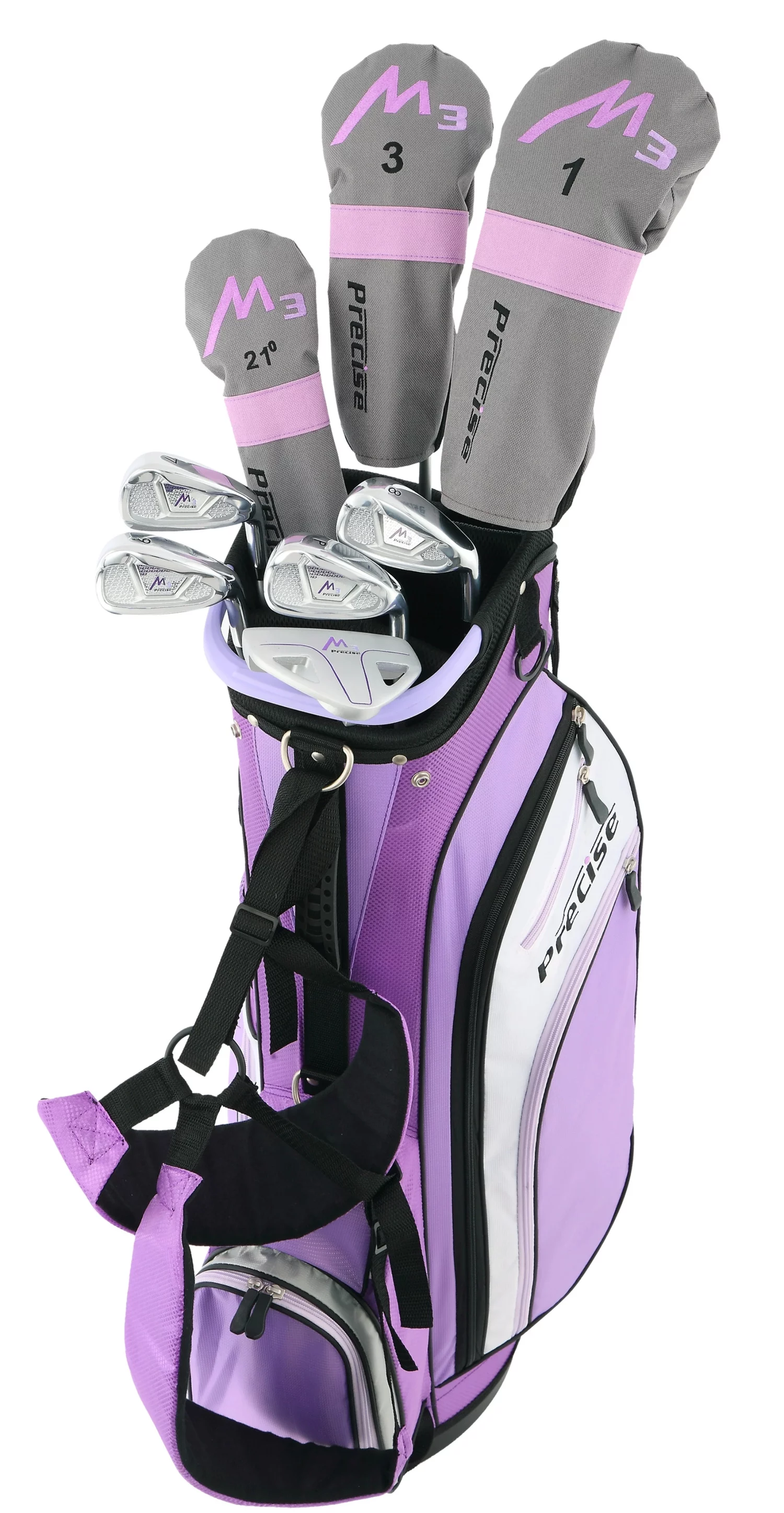 Precise M3 Ladies 13 Piece Right Hand Golf Club Set – 2 Color Options & 2 Sizes Available