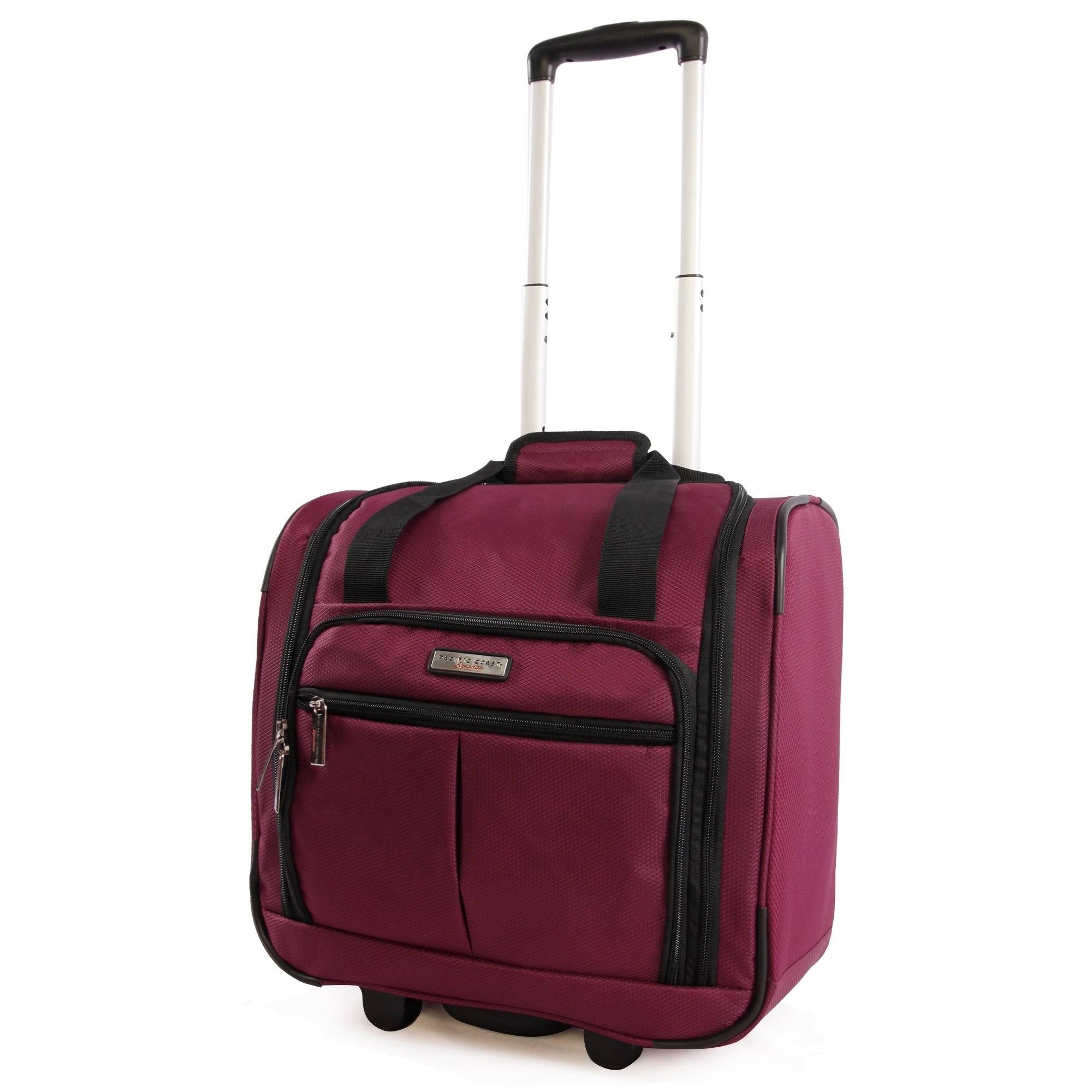 Pacific Coast Red Underseat Rolling Tote Carry on
