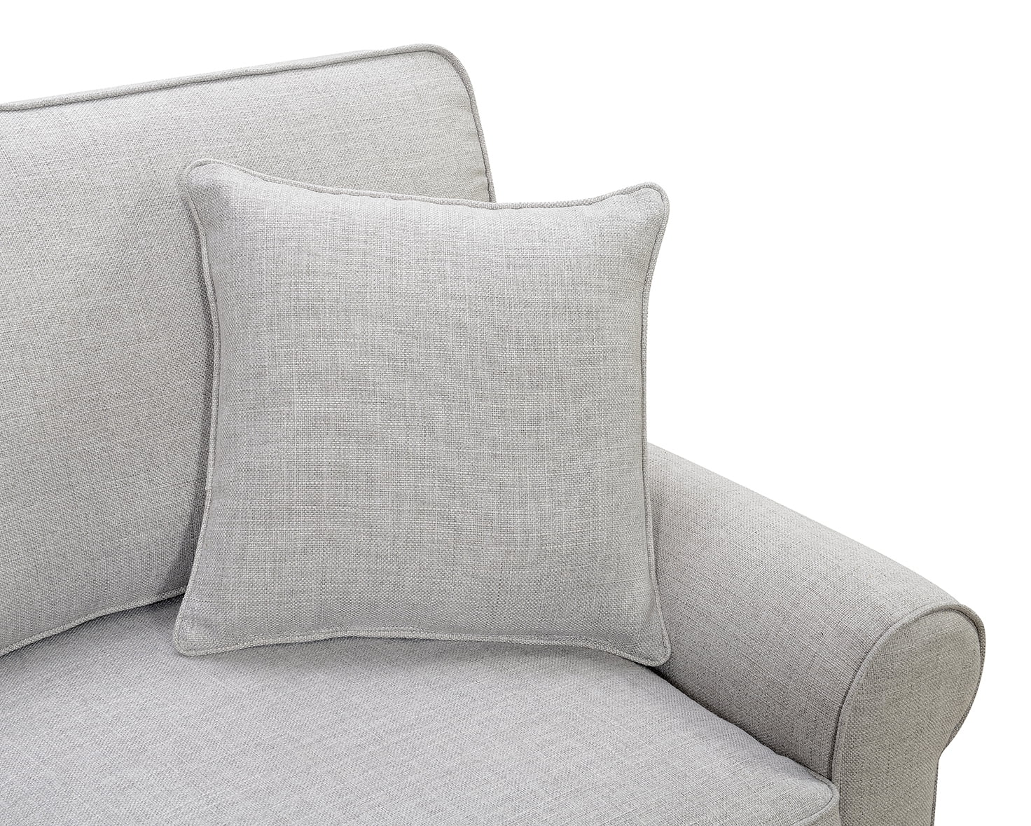 Serta Copenhagen Traditional Rolled Arm 73-inch Sofa, Pebble Gray Fabric