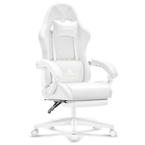 Gaming Chair,Ergonomic Massage Computer Office Desk Chair with Footrest,Pocket Spring Cushion