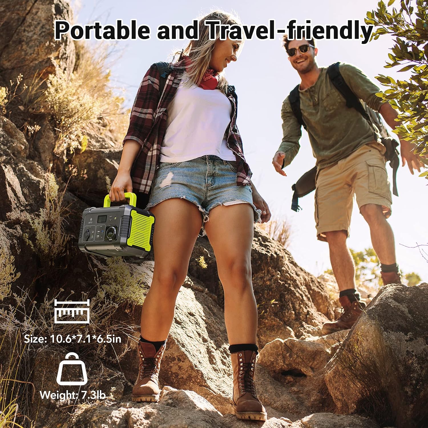 PAXCESS Portable Power Station with Solar Panel Included, 300W Solar Generator with 60W Foldable Solar Panel