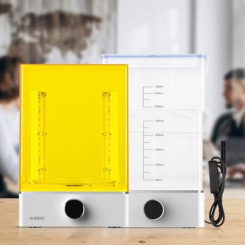 ELEGOO Mercury Plus V3.0 Wash and Cure Station, 7.5 L Large Capacity, Compatible with Mars Saturn Photon Halot MSLA LCD DLP 3D Printers
